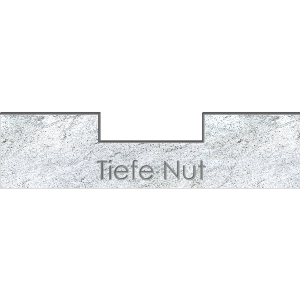 Vertiefte Schrift, tiefe Nut